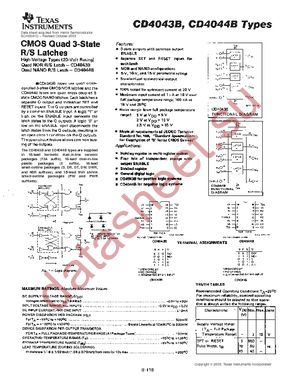 CD4043BE datasheet  